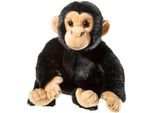 Kuscheltier HEUNEC "Misanimo, Schimpanse, 24 cm", schwarz (schwarz, hellbraun), Plüschfiguren, KinderH:24cm, Polyester, Kuscheltier, H:24cm