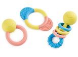 Greifspielzeug HAPE "Rassel- und Beißring-Set", bunt, Greifspielzeug, Baby, Kunststoff, Greifspielzeug