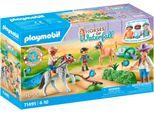 Konstruktions-Spielset PLAYMOBIL "Ponyturnier (71495), Horses of Waterfall", bunt, Spielbausteine, Kinder, Kunststoff, Konstruktions-Spielset, Made in Europe