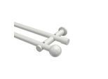 GARDINENSTANGE Platon Luino 420 cm (geteilt in 3 x 140 cm), 2-läufig (ohne Ringe), 20 mm Ø Weiß