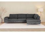 Ecksofa DIE PLANBAR "MP-IN14007, Breite 306 & 318 cm wählbar", famosa anthrazit, B:306cm H:84cm T:197cm, 100% Polyester, Sofas, Ecksofa, wahlweise mit Bettfunktion und verstellbaren Kopfstützen
