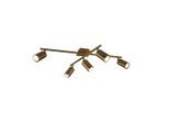Trio Leuchten , Messingfarben , Metall , 57x22x77 cm ,