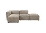 Max Winzer , Taupe , Textil , L-Form , 250x160 cm , Goldenes M, Made in Germany , Rücken echt, Armteil rechts ,