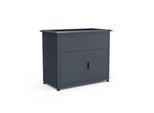 Westmann Metall Hochbeet Plexa mit Stauraum & Schneckenkante Anthrazit 50x100x85cm