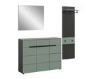 Garderobe CANU 3-teilig Grau, Graugrün