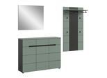 Garderobe CANU 3-teilig Grau, Graugrün