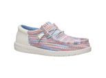 HEYDUDE Wally Funk Multi Mesh Polyester Herren Mokkasins Schuhe Egret/Multi