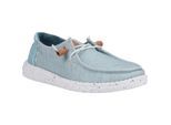 HEYDUDE Wendy Heathered Slub Tropical Dames Blauwe Instappers