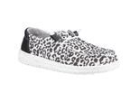 HEYDUDE Wendy Leopard Cotton Blend zwart/grijze damesschoenen