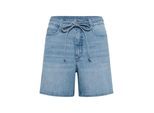 Shorts KAFFE "Shorts KAsarah", Damen, Gr. 34, N-Gr, blau (light blau denim), Obermaterial: 74% Baumwolle CO. 14% Viskose CV. 11% Polyester PES. 1% Elasthan EL., Hosen Shorts