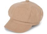 Ballonmütze STYLEBREAKER "Weiche Ballonmütze Einfarbig", Damen, braun (hellbraun), Obermaterial: 100% Polyester PES., Modisch, Mützen Ballonmütze