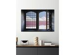 Wandsticker QUEENCE "Traum in Rosa", rosa, B:60cm H:40cm, Vinyl, Wandtattoos, Wandsticker, Wandsticker, Wandbild, selbstklebend, 3D, Fenster