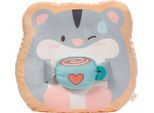 Kuscheltier NICI "mymochi, Hamster Shai mit Tasse 35x33x12 cm", grau, Plüschfiguren, KinderB:35cm H:33cm L:12cm, Plüsch, Kuscheltier, B:35cm H:33cm L:12cm