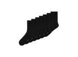 Socken NAME IT "NKNSOCK 7P SOLID NOOS", Kinder, Gr. 22-24, schwarz, Baumwollmischung, unifarben, Socken Socken