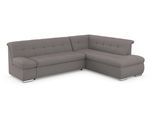 Ecksofa DOMO COLLECTION "MONA 271x213 cm, modern und komfortabel", braun (schlamm), B:271cm H:80cm T:213cm, Struktur fein 100% Polyester;Chenilleoptik 100% Polyester, Sofas, Ecksofa, whlw. mit Bett- und Armlehnfunktion, L-Form