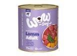 WOW Nassfutter Hund, Adult Lamm mit Kürbis 6x800 g