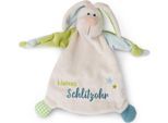Schmusetuch NICI "My First NICI Kollektion, Hase, Kleines Schlitzohr", Baby, bunt, Plüsch, Polyester, Schnuffeltücher Schmusetuch, mit aufgestickten Augen