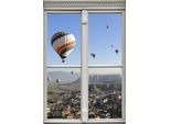 Wandsticker QUEENCE "Heißluftballons", bunt, B:40cm H:60cm T:0,1cm, Wandtattoos, Wandsticker, Wandsticker, Wandbild, selbstklebend, 3D, Fenster
