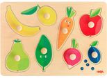 Steckpuzzle HABA "Obst & FarbenFarben", bunt, Puzzles, KinderB:21cm H:2,2cm T:30cm, Holz, Steckpuzzle, B:21cm H:2,2cm T:30cm