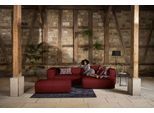 Ecksofa W.SCHILLIG "around-the-block Mega-Sofa & Hocker, viel Platz, Breite 300cm, L-Form", rot (ruby rot z59), B:300cm H:66cm T:164cm, Longlife Xtra-Leder Z59: Glattleder mit modischer Prägung. Hautstärke 0, 9 - 1, 1 mm, Sofas, Ecksofa, inklusive Hocker, mit eleganter Biese, mit Federkern