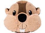Kuscheltier NICI "Forest Friends, Kissen Biber Harry Woodsnacker figürlich 32x27 cm", braun, Plüschfiguren, KinderB:30cm H:11cm L:27cm, Kuscheltier, enthält recyceltes Material, B:30cm H:11cm L:27cm