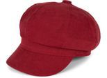 Ballonmütze STYLEBREAKER "Weiche Ballonmütze Einfarbig", Damen, rot (weinrot), Obermaterial: 100% Polyester PES., Modisch, Mützen Ballonmütze