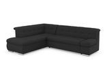Ecksofa DOMO COLLECTION "MONA 271x213 cm, modern und komfortabel", grau (anthrazit), B:271cm H:80cm T:213cm, Struktur fein 100% Polyester;Chenilleoptik 100% Polyester, Sofas, Ecksofa, whlw. mit Bett- und Armlehnfunktion, L-Form
