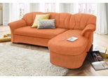 Ecksofa DOMO COLLECTION "ELVA 233x142 cm, elegante Rückensteppung, bequem, L-Form", orange (terrakotta), B:233cm H:84cm T:142cm, Kunstleder SOFTLUX / Struktur ( 100% Polyester);Microfaser PRIMABELLE (100% Polyester);(geprägte) Luxus-Microfaser (100% Polyester), Sofas, Ecksofa, whlw. mit Bettfunktion und Federkern