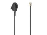 HAMA Telefonkabel "Telefonkabel TAE-F-Stecker - Modular-Stecker 6p4c 3m", schwarz, 300cmcm, Kabel, Telefonkabel