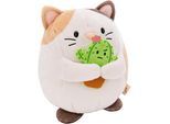 Kuscheltier NICI "mymochi, Katze Angy, 27 cm", beige, Plüschfiguren, KinderB:20cm H:27cm L:25cm, Plüsch, Kuscheltier, mit Kaktus, B:20cm H:27cm L:25cm