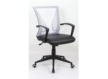 Bürostuhl VCM "Bürostuhl Schreibtischstuhl Drehstuhl Offilo PU", weiß (schwarz, weiß), B:48cm T:46cm, Obermaterial: 90% Metall MT. 10% Textilmaterial TEXMAT., Stühle, Bürostuhl