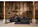 Ecksofa W.SCHILLIG "around-the-block Mega-Sofa & Hocker, viel Platz, Breite 300cm, L-Form", grau (graphit z59), B:300cm H:66cm T:164cm, Longlife Xtra-Leder Z59: Glattleder mit modischer Prägung. Hautstärke 0, 9 - 1, 1 mm, Sofas, Ecksofa, inklusive Hocker, mit eleganter Biese, mit Federkern