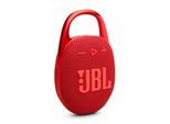 JBL Bluetooth-Lautsprecher "Clip 5", rot, B:10,5cm H:6,2cm T:15,5cm, Lautsprecher, ultra-kompakt, wasser- und staubgeschützt (IP67), 7 Watt RMS, Bluetooth-Lautsprecher