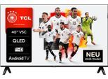 TCL QLED-Fernseher "40V5CX1", Energieeffizienz: F, schwarz, 40 ″, Fernseher, Android TV, Dolby Audio, HDR, Slim, Bluetooth, Google Cast, QLED-Fernseher