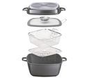 STONELINE® Multi-Eckpfanne 28 x 28 cm, mit Dampf- und Frittierfunktion