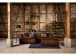 Ecksofa W.SCHILLIG "around-the-block Mega-Sofa & Hocker, viel Platz, Breite 300cm, L-Form", braun (tabacco z69), B:300cm H:66cm T:164cm, Longlife Xtra-Leder Z69: Das feinnarbige, gedeckte Softleder Z69 besticht durch seine außergewöhnliche Weichheit im trendigen »Vintage-Look«, Hautstärke 0, 9 - 1, 1 mm;Longlife fabric Flachgewebe T88 (100% Polyester), Sofas, Ecksofa, inklusive Hocker, mit elegant