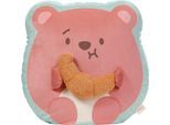 Kuscheltier NICI "mymochi, Bär Nomo mit Croissant 35x33x12cm", braun, Plüschfiguren, KinderB:35cm H:33cm T:12cm, Plüsch, Kuscheltier, B:35cm H:33cm T:12cm