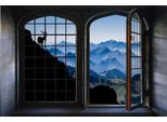 Wandsticker QUEENCE "Berge", bunt, B:60cm H:40cm, Vinyl, Wandtattoos, Wandsticker, Wandsticker, Wandbild, selbstklebend, 3D, Fenster