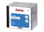 HAMA CD-Hülle "CD Doppel Leerhülle, 10er Pack, Transparent, Schwarz, Schutzhülle", schwarz, B:12,5cm H:10,3cm T:14,2cm, Hüllen, CD-Hülle