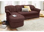 Ecksofa DOMO COLLECTION "ELVA 233x142 cm, elegante Rückensteppung, L-Form", braun, B:233cm H:84cm T:142cm, Kunstleder SOFTLUX / Struktur ( 100% Polyester);Microfaser PRIMABELLE (100% Polyester);(geprägte) Luxus-Microfaser (100% Polyester), Sofas, Ecksofa, whlw. mit Bettfunktion und Federkern