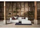 Ecksofa W.SCHILLIG "around-the-block Mega-Sofa & Hocker, viel Platz, Breite 300cm, L-Form", weiß (weiß z59), B:300cm H:66cm T:164cm, Longlife Xtra-Leder Z59: Glattleder mit modischer Prägung. Hautstärke 0, 9 - 1, 1 mm, Sofas, Ecksofa, inklusive Hocker, mit eleganter Biese, mit Federkern