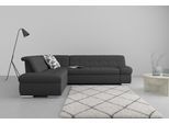 Ecksofa DOMO COLLECTION "MONA 271x213 cm, modern und komfortabel", grau (anthrazit), B:271cm H:80cm T:213cm, Struktur fein 100% Polyester;Chenilleoptik 100% Polyester, Sofas, Ecksofa, whlw. mit Bett- und Armlehnfunktion, L-Form
