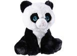 Kuscheltier HEUNEC "Pandabär sitzend, 20 cm", schwarz-weiß (schwarz, weiß), Plüschfiguren, KinderH:20cm, Kuscheltier, enthält recyceltes Material, H:20cm