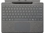 MICROSOFT Tastatur mit Touchpad "Surface Pro mit Slim Pen", grau (platin), B:28,91cm H:0,49cm T:22,61cm, Tastaturen, mit Slim Pen, Tastatur mit Touchpad