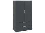 Carryhome Highboard, Graphit, Kunststoff, 2 Fächer, 2 Schublade(n) Schubladen, 81x140x40 cm, BQ - Bündnis für Qualität, Made in Germany, DIN EN ISO 9001, in verschiedenen Größen erhältlich, Holzdekoren erhältlich, Wohnzimmer, Kommoden & Sideboards, Highboards