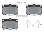 TEXTAR Bremsbelagsatz, Scheibenbremse 2165404 für MAZDA MITSUBISHI NISSAN KIA