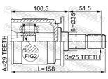 FEBEST Gelenksatz, Antriebswelle 0411cu20rr Hinterachse für MITSUBISHI