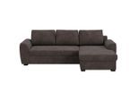 Mid.you , Braun , Textil , seitenverkehrt montierbar, L-Form , 253x154 cm ,
