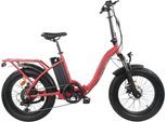 E-Bike LLOBE "Elektro Faltrad 20" Terrain rot" Gr. 43, rot, schwarz, Elektrofahrräder, 43cm, 20 Zoll (50,80cm)