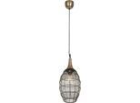 TRIO LEUCHTEN Pendelleuchte "SORAYA, 1-flammige Hängelampe mit Drahtgeflecht Lampenschirm", gold (antik messing), 1, Ø 26cm H: 150cm, 1 Stk., Leuchten, exkl 1xE27 max 10W Höhe bis 150 cm einstellbar Hängeleuchte Wohnzimmer, Pendelleuchte
